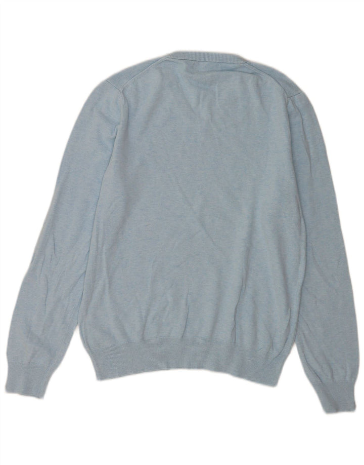 Marks & Spencer Herre V-hals sweater mellemblå bomuld