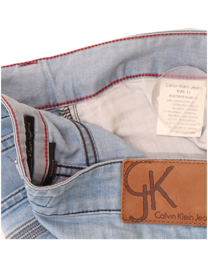 Calvin Klein Dame Slim Jeans W34 L32 Blå Bomuld