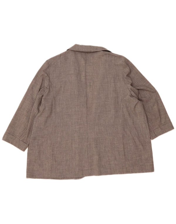 Marks & Spencer Dame 3/4 ærmet åben blazerjakke UK 24 4XL Grå