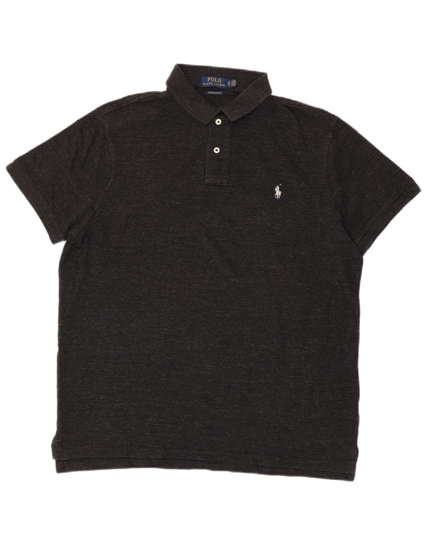 Polo Ralph Lauren Herre Custom Slim Fit Polo Shirt XL Grå Bomuld