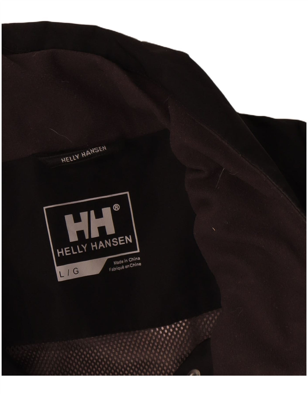 Helly Hansen Grafisk regnjakke til kvinder UK 16 Stor sort polyester