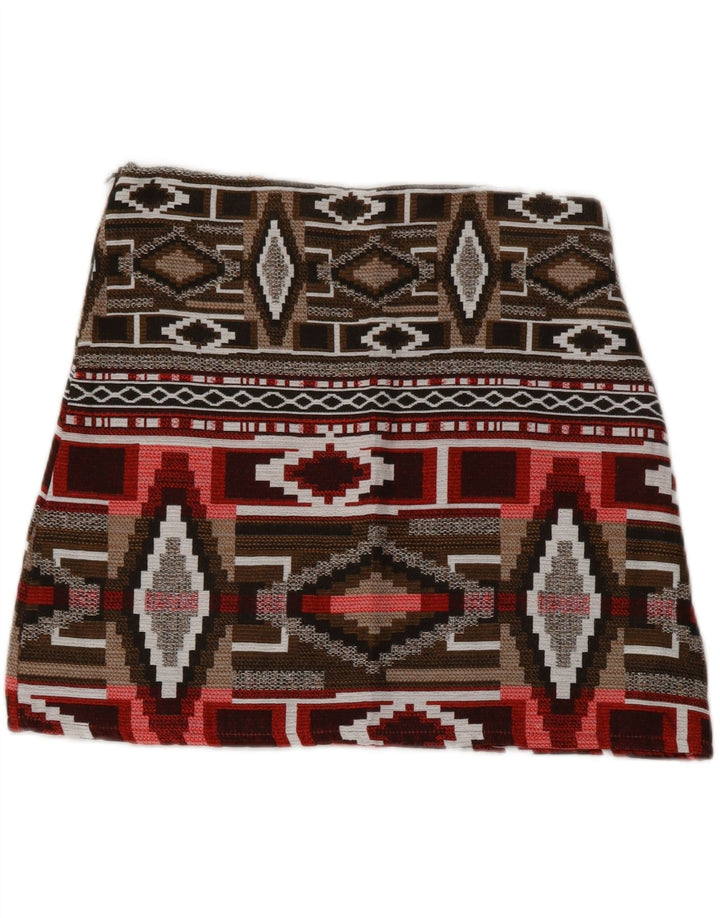 ZARA Womens Mini Skirt Medium W28 Multicoloured Fair Isle Cotton Vintage Zara and Second-Hand Zara from Messina Hembry 