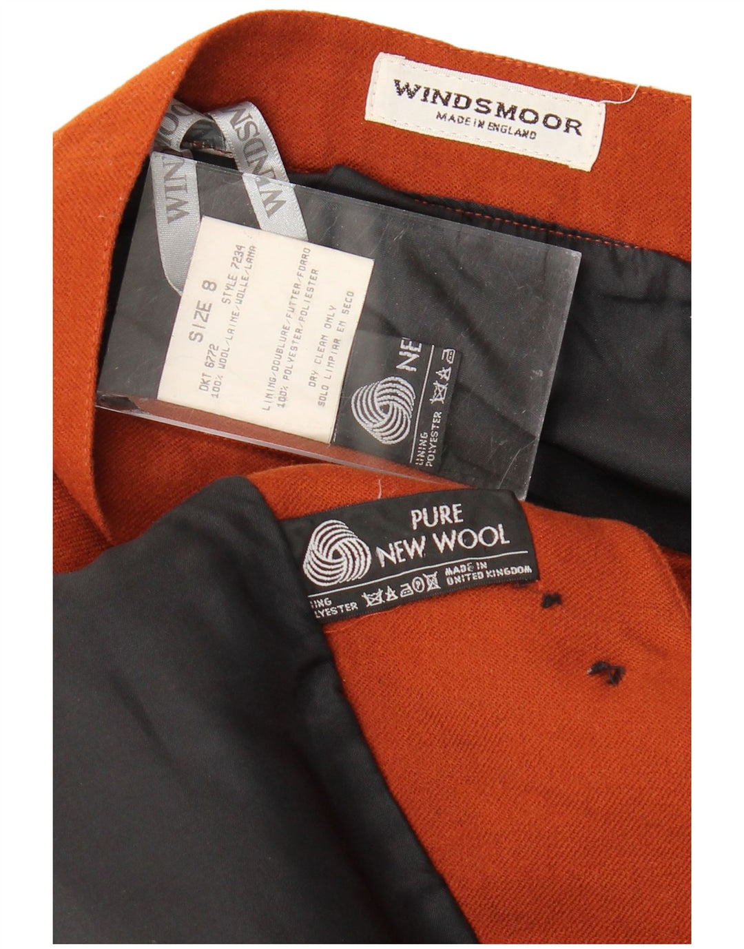 Windsmoor Womens Oversized 2-delt nederdelsæt UK 8 Small W26 Brown New Wool