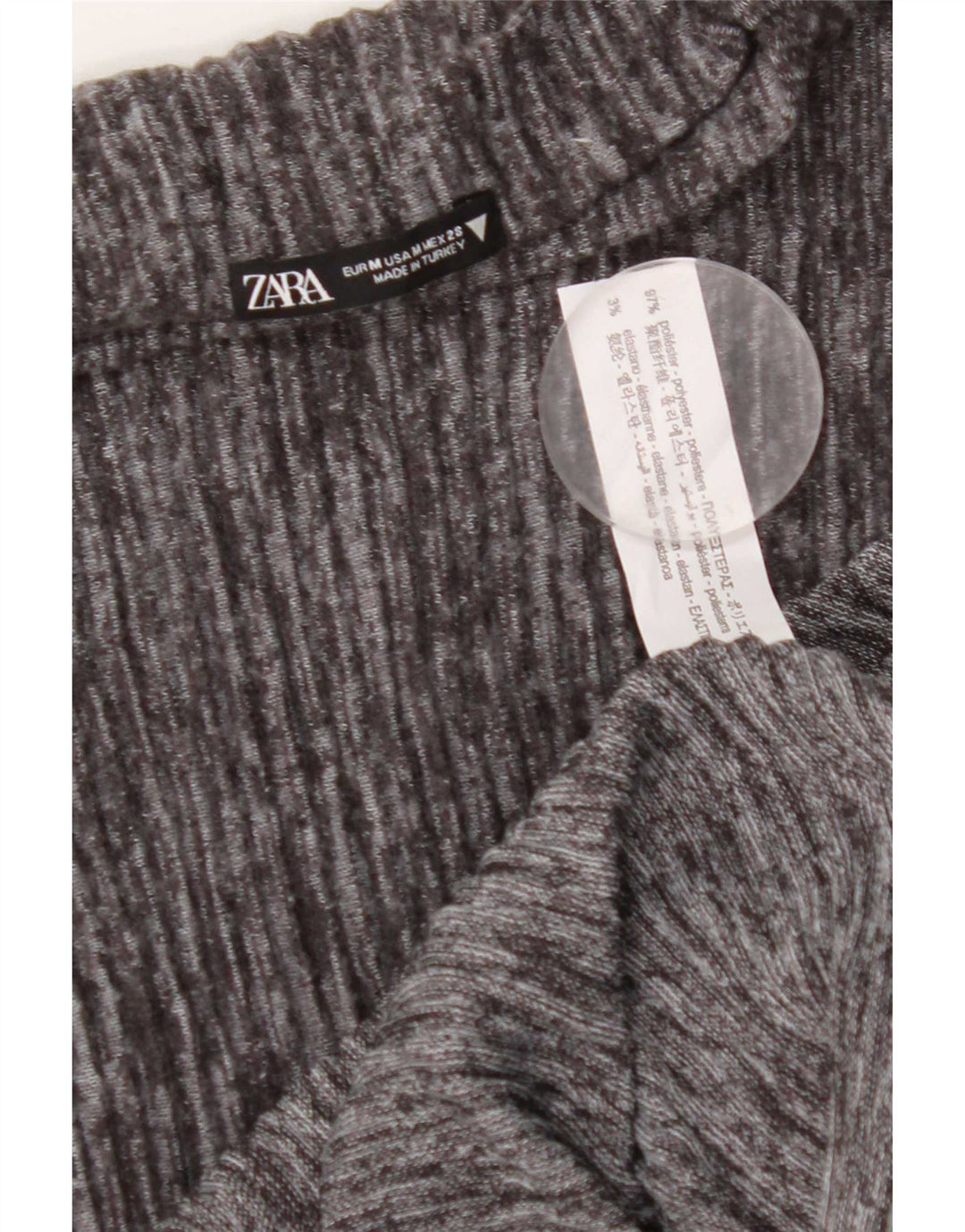Zara Dame ærmeløs Maxikjole UK 12 Medium Grå Polyester