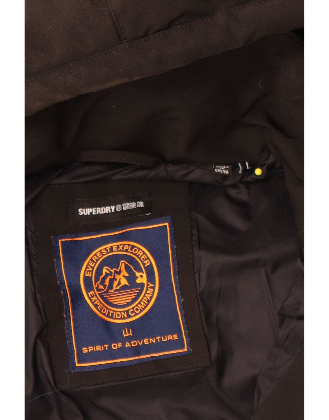 Superdry Polstret Gilet med hætte til mænd UK 40 Stor sort polyester