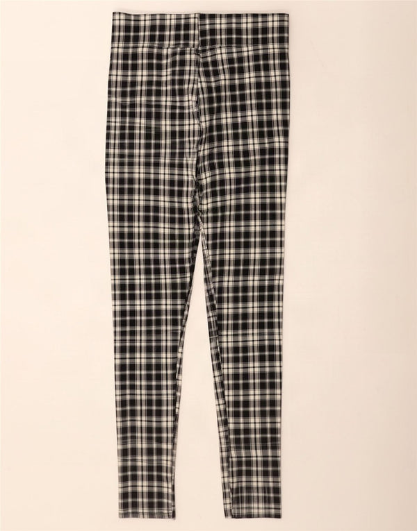 Zara Womens Skinny Casual Trousers Medium W28 L27 Black Check Viscose
