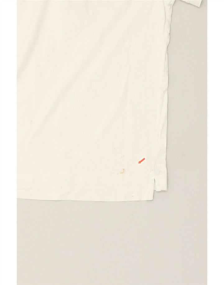 WOOLRICH Boys Polo Shirt 7-8 Years White Cotton | Vintage Woolrich | Thrift | Second-Hand Woolrich | Used Clothing | Messina Hembry 