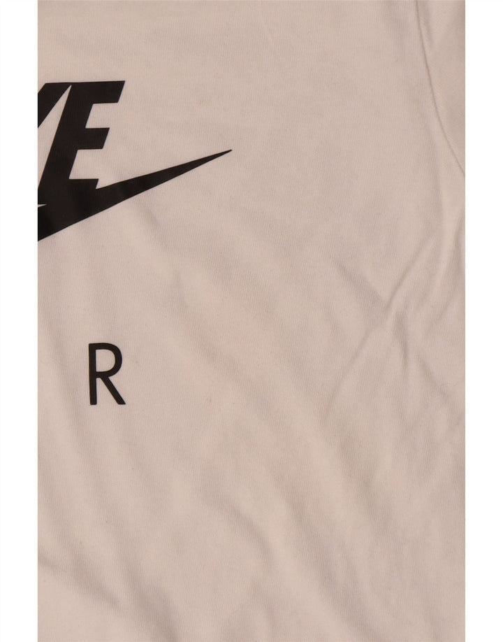 NIKE Grafisk T-shirt til drenge Top 10-11 år Medium hvid bomuld