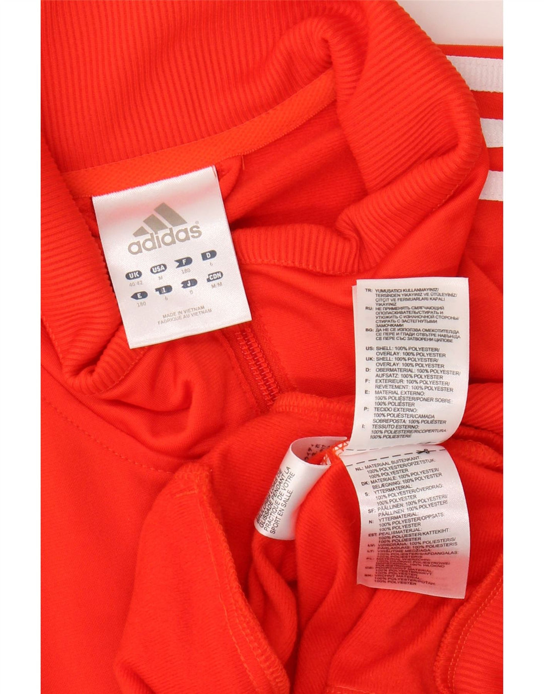 ADIDAS Træningsdragt til mænd, topjakke UK 40/42 Medium Orange Colourblock