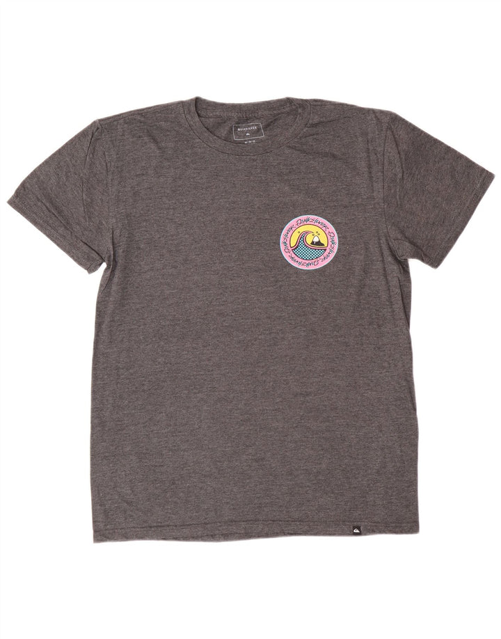 Quiksilver Herre Regular Fit grafisk T-shirt top mellemgrå bomuld