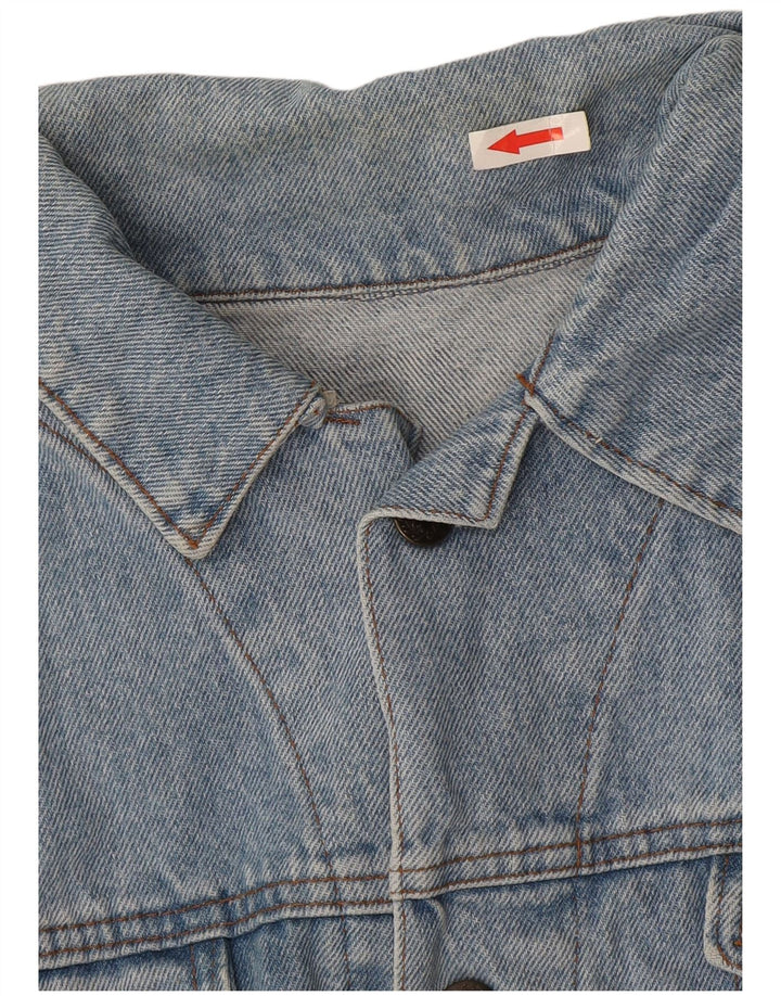 Vintage drenge grafisk denimjakke 11-12 år blå