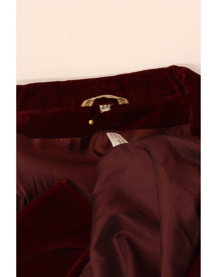 Confezioni Di Lusso Dame Dobbeltradet Blazer Jacket IT 44 Medium Burgu