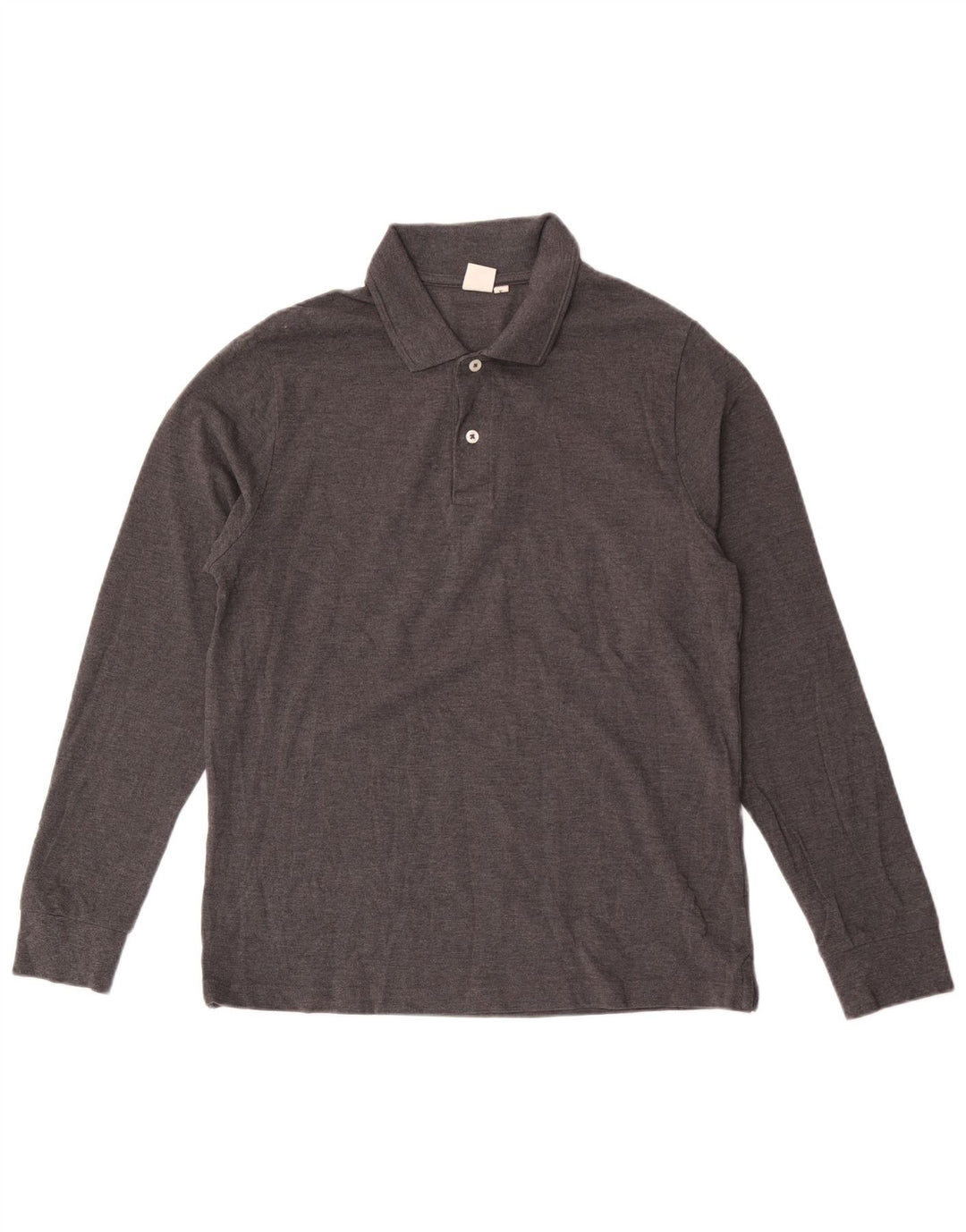 John Lewis Langærmet poloshirt til mænd mellemgrå bomuld
