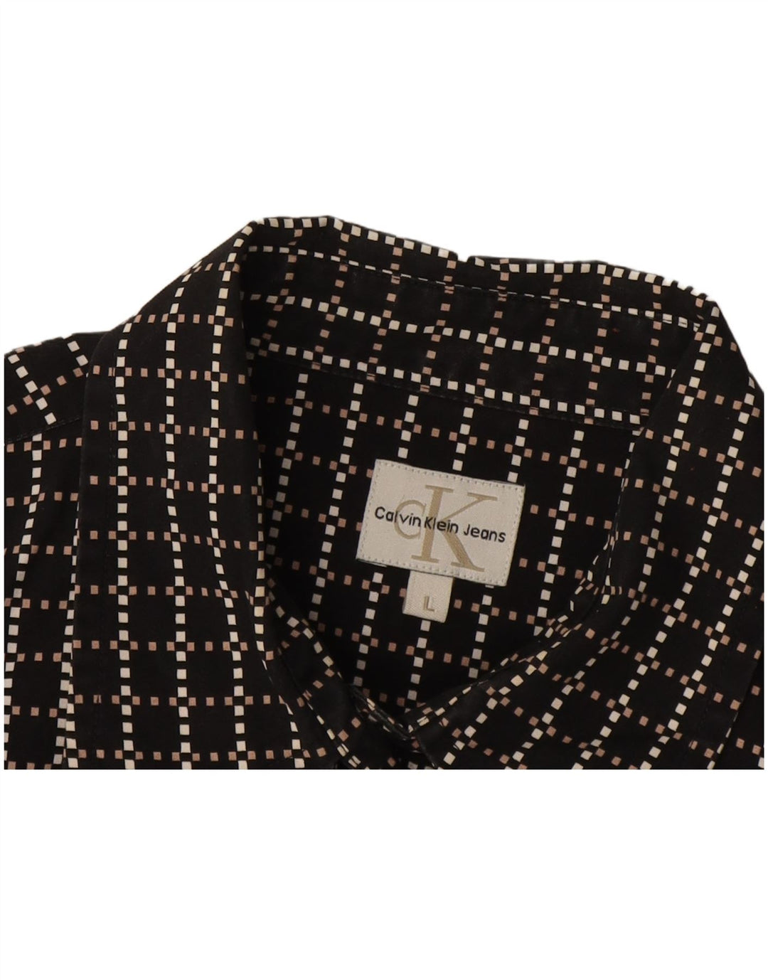 Calvin Klein Jeans Herreskjorte Stor Sort Geometrisk