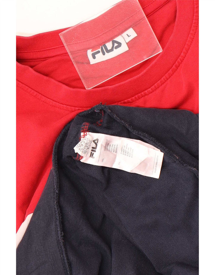 Fila Dame Grafisk Sweatshirt Jumper UK 16 Stor flerfarvet Colourblock
