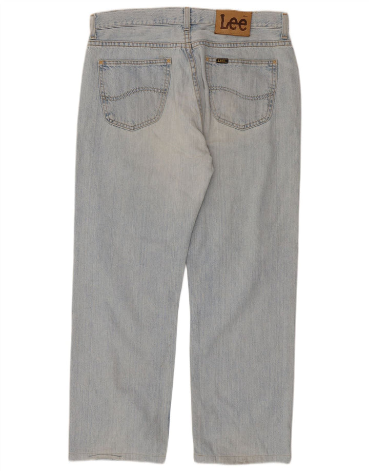 LEE Mens Seattle Straight Jeans W36 L28 Blue Cotton
