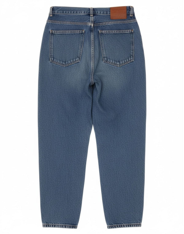 Benetton Kvinder Højtaljede tilspidsede Jeans IT 42 Medium W24 L26 Blå Bomuld