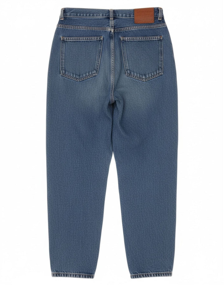 Benetton Kvinder Højtaljede tilspidsede Jeans IT 42 Medium W24 L26 Blå Bomuld