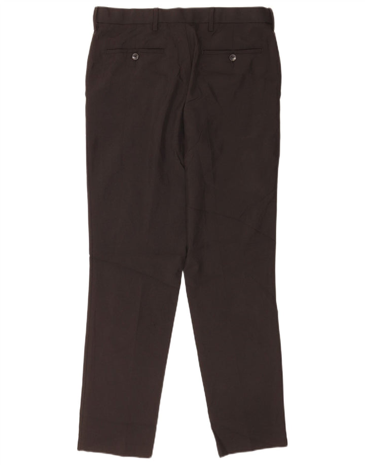 Marks & Spencer Herre Slim Fit Casual Bukser W32 L31 Sort Polyester