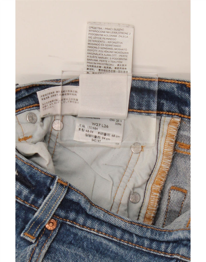 Levi's lige jeans til kvinder W27 L26 blå bomuld