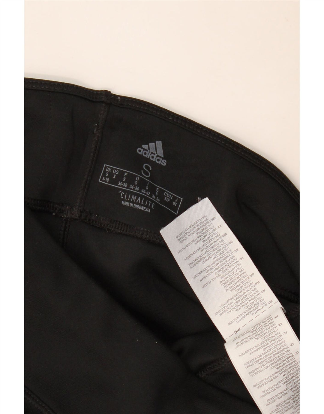 ADIDAS Womens Climalite Leggings UK 8/10 Small Black Polyester