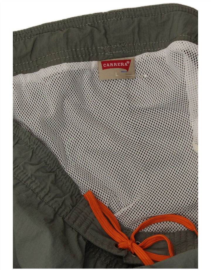 CARRERA Mens Graphic Swimming Shorts Large  Khaki Polyamide Vintage Carrera and Second-Hand Carrera from Messina Hembry 