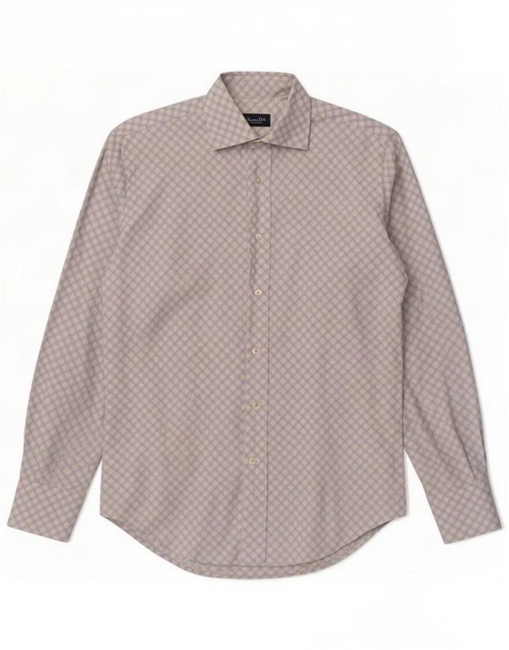 Massimo Dutti Herreskjorte Størrelse 40 Medium Blue Geometric