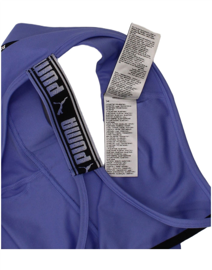 Puma Graphic Sport BH Top Medium Blue Polyester Sports