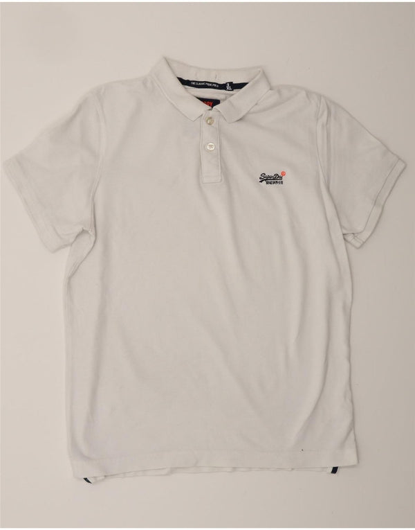 SUPERDRY Poloshirt med klassisk pasform til mænd 3XL hvid bomuld