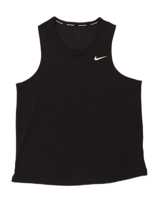 Nike Dame Dri Fit Vest Top UK 16 Large Black Polyester