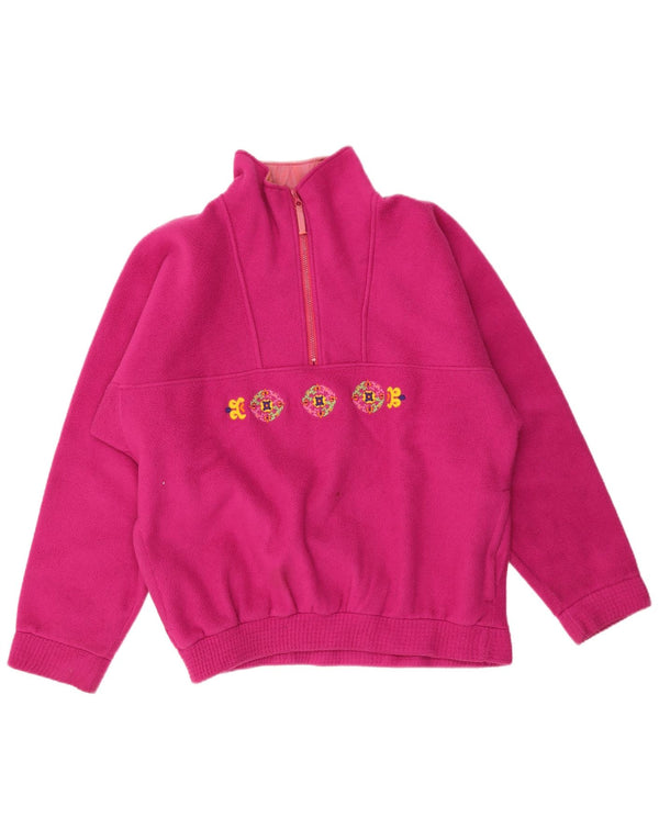 Tecnica Herre grafisk lynlås-hals Fleece Jumper Large Pink Polyester
