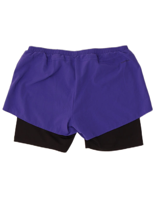 Adidas Aeroready Sportsshorts til kvinder UK 16/18 Stor lilla farveblok