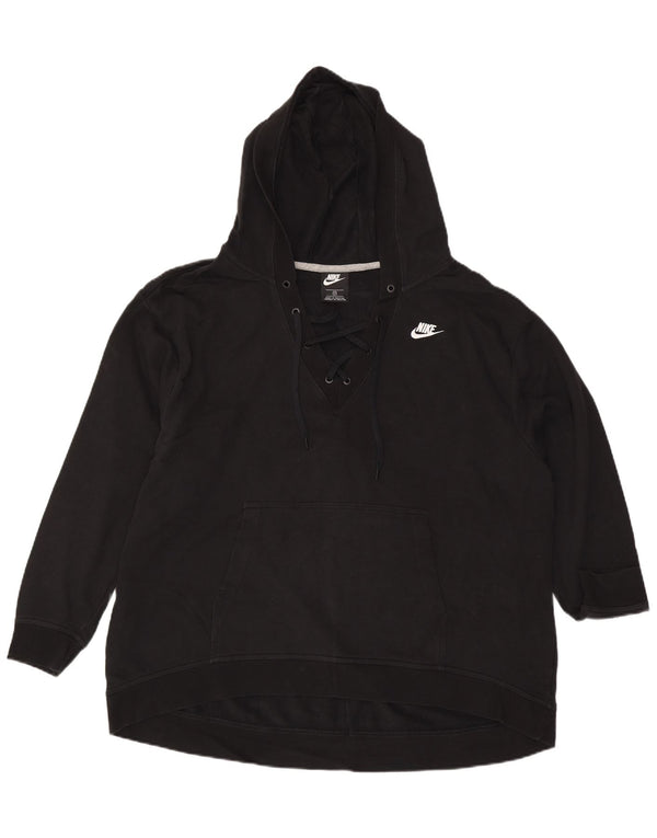 Nike Dame Hættetrøje UK 22 3XL Sort Bomuld