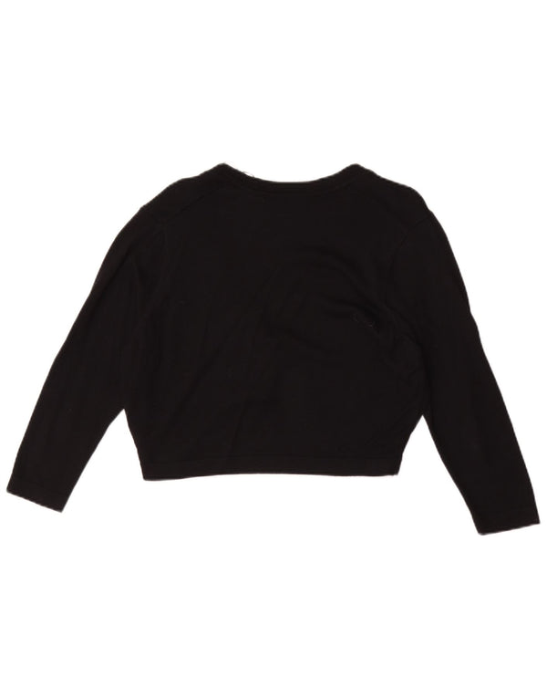 Marks & Spencer 3/4-ærmet Bolero Jumper UK 16, stor sort viskose