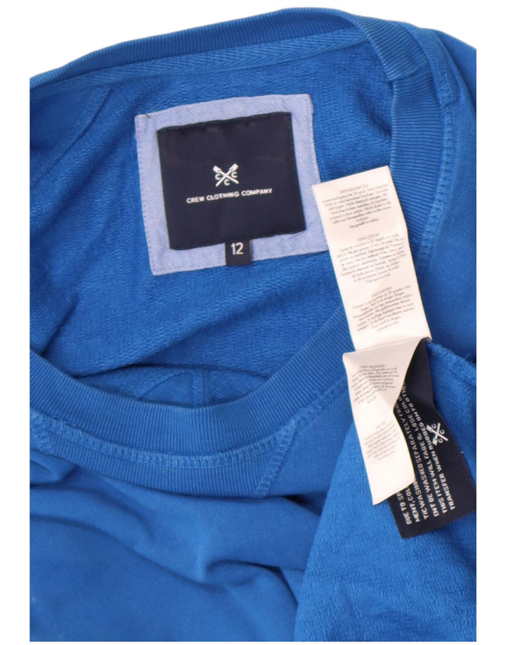 Crew Clothing Dame Sweatshirt Jumper UK 12 Medium Blue Bomuld