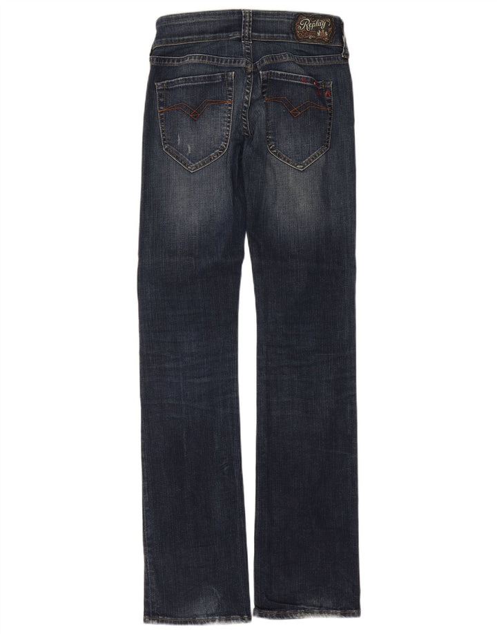 Replay Dame Bootcut Jeans W26 L34 Blå Bomuld