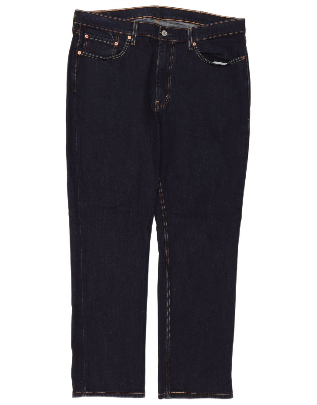 LEVI'S Herre 514 lige jeans W38 L30 Marineblå bomuld