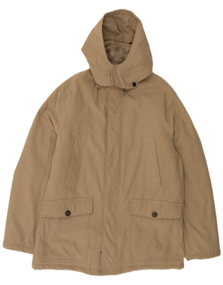 Adhoc Herre hættepolstret jakke IT 54 2XL Beige Polyester