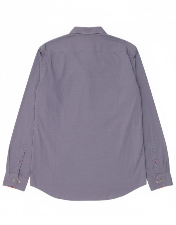 Tommy Hilfiger Mens New York Fit Shirt Large Blue Pinstripe