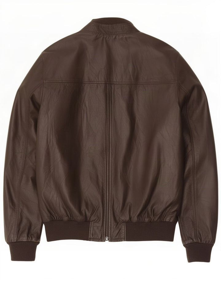 Vintage herre læderjakke IT 60 5XL Brun