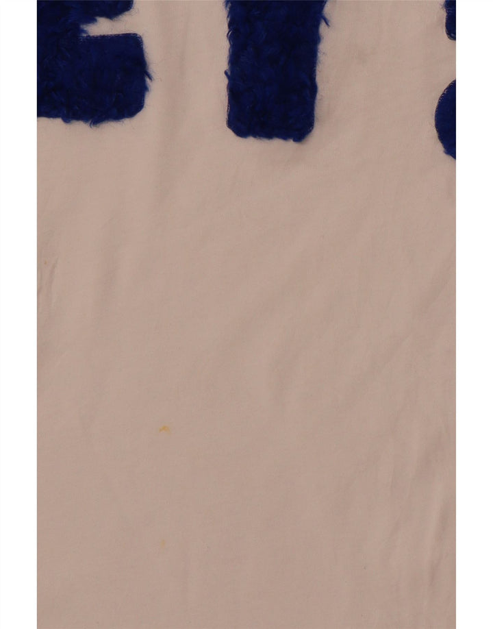 ZARA piger grafisk top langærmet 9-10 år hvid bomuld