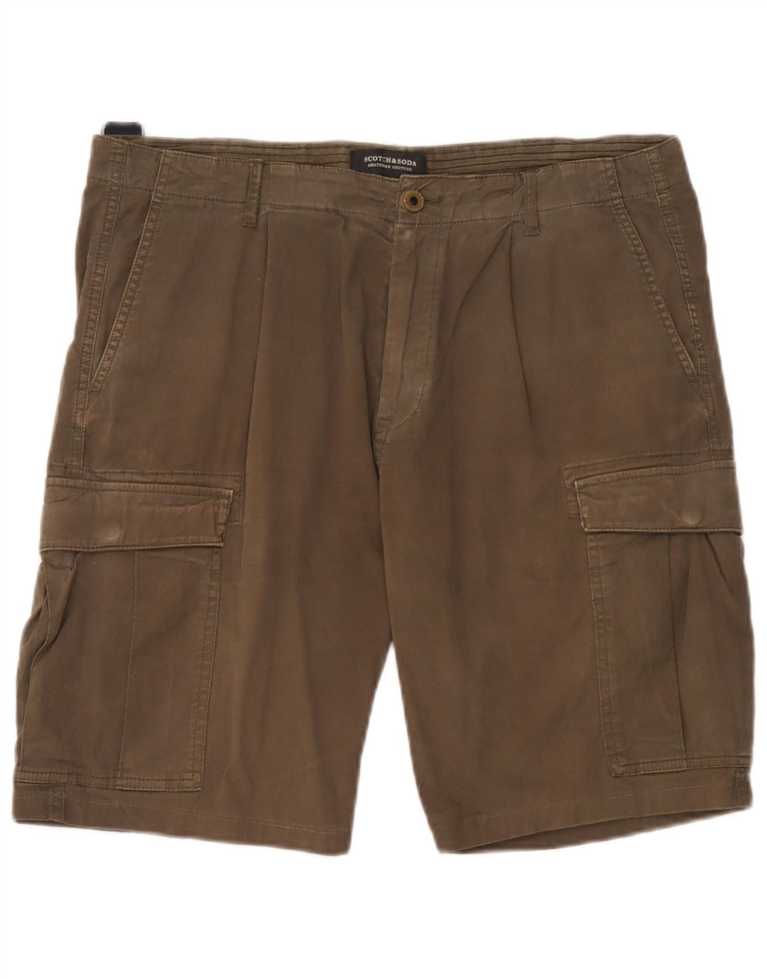 Scotch & Soda Herre Pegged Cargo Shorts W34 Large Khaki Cotton
