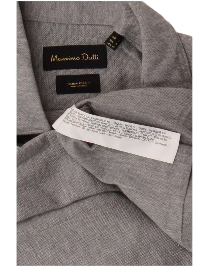 Massimo Dutti herreskjorte lille grå bomuld