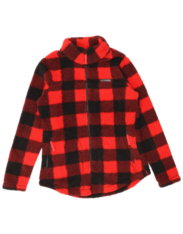 Columbia Dame Fleecejakke UK 14 Medium Rød Gingham Polyester