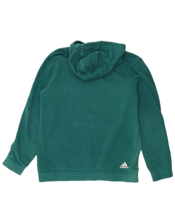 Adidas grafisk hættetrøje til drenge 13-14 år grøn flækket bomuld