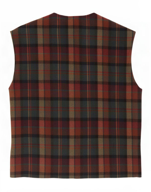 Schmeinck Womens Waistcoat UK 20 2XL Multicoloured Plaid Wool