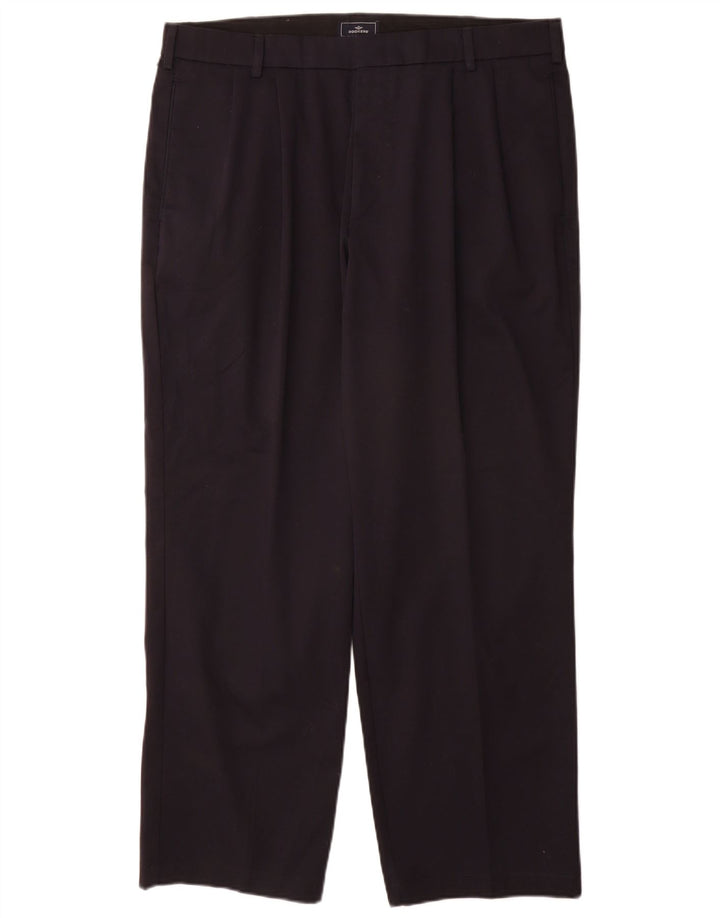 DOCKERS Herre Relaxed Fit Pegged Chino-bukser W36 L30 Marineblå Bomuld