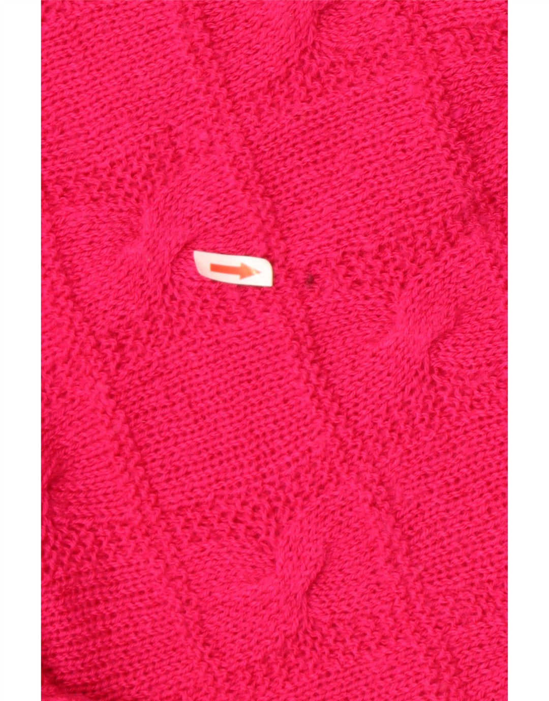 Vintage dame sweater med rund hals DK 16 stor pink