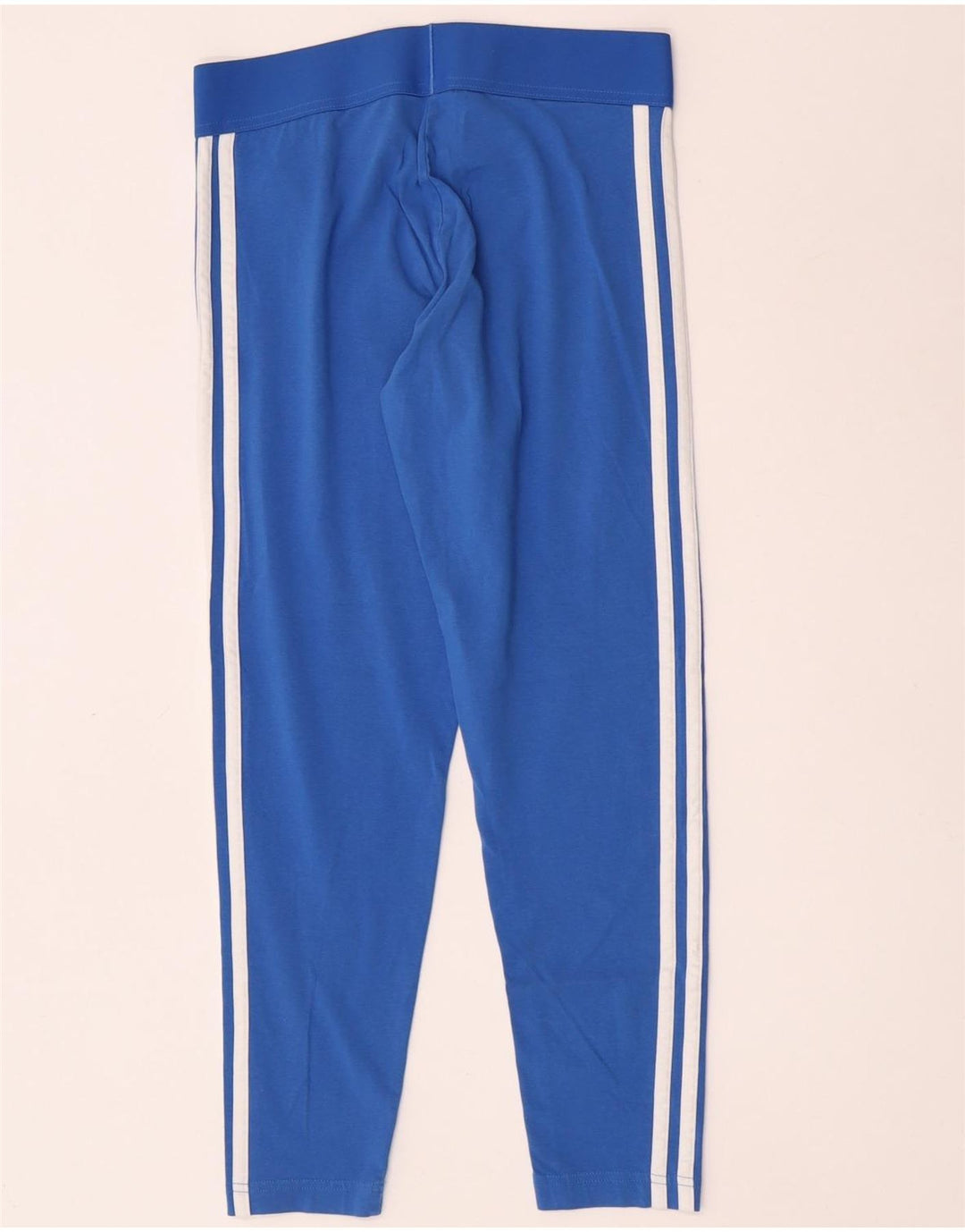 Adidas Dame Leggings UK 12/14 Medium Blue Bomuld