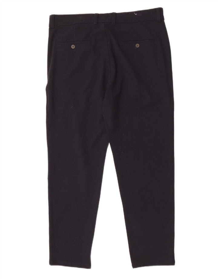 Zara Herre Chinobukser EU 44 Large W34 L28 Marineblå Polyester